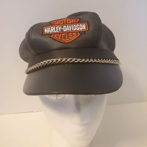 Harley Davidson Cap Adjustable Size Leather